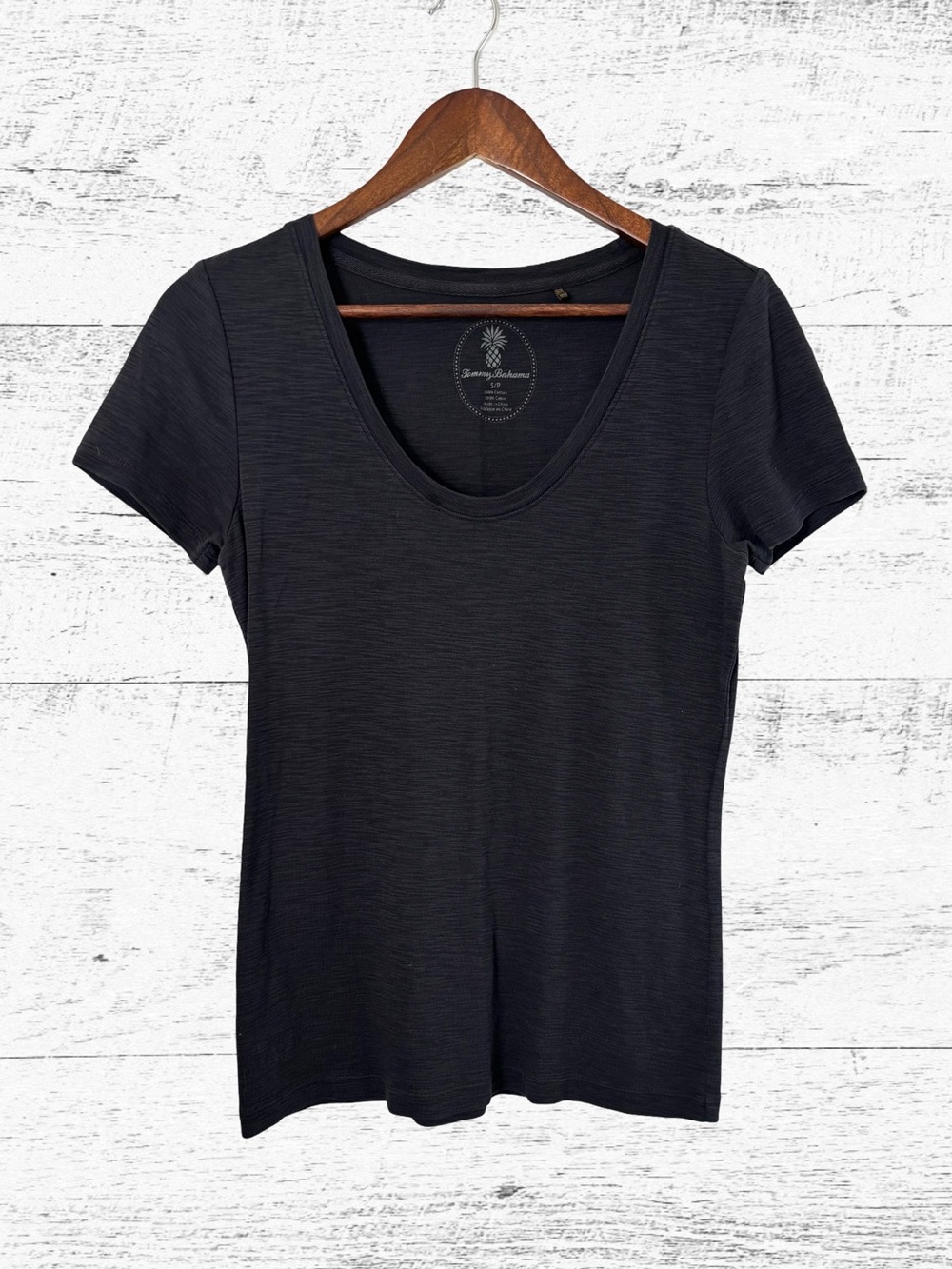 Tommy Bahama Black Fitted Short Sleeve T-Shirt